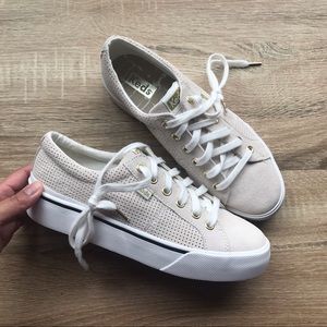 Keds Cream Sneakers with White Laces